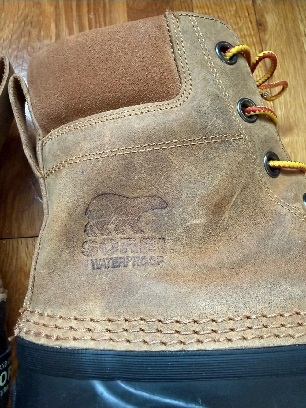 Men's Sorel Waterproof Brown and Black Duck Boots sz 10.5